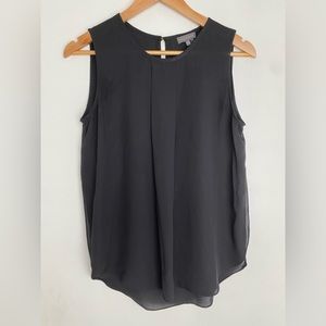 Petite Medium Black Vince Camuto Sleeveless Blouse